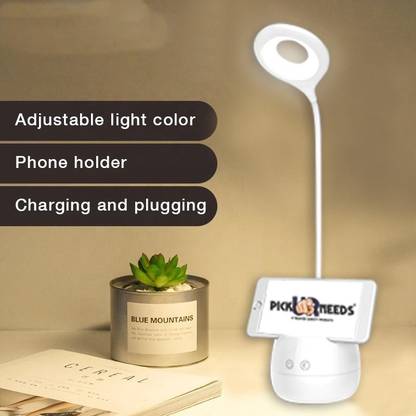 Make Ur Wish Long Arm Study Desk Light with 3 Shades Touch Control Light Advanced Pen and Mobile Holder Design Study Lamp
