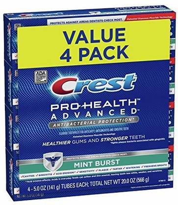 Crest Pro-Health Advanced Antibacterial Protection Toothpaste, Mint Burst Toothpaste