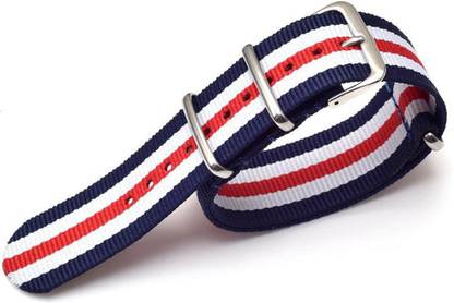 vinanth NATO Nylon Watch Band / Watch Strap - Multicolor with Stainless Steel Buckle 22 mm Fabric Watch Strap