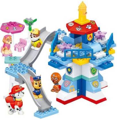 Richuzers Paw Patrol Lookout Tower Construction Blocks Rescue Mission Block Set