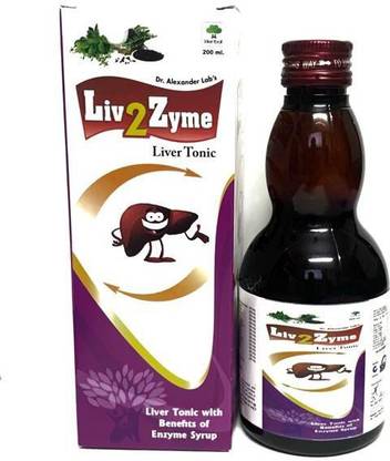 Dr Alexander lab Liv 2 Zyme An Ayurvedic Herbal Liver Tonic, Enzyme Syrup (Pack of 3)