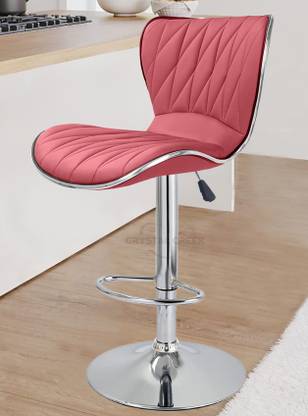 REDEFINE Denver PU Leather Adjustable Swivel Bar Stools with Back (Tan) Leather Bar Stool