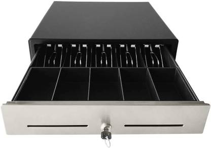 CAS Smart Cash Drawer Metal,for(POS) System,5Cash/5Coin,Cash Drawer 42 x 40.5 x 10cm Cash Box