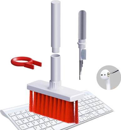 AKRIZA Keyboard Cleaner 5 in 1 Dust Remover Puller Multifunctional Pen cleaning brush for Computers, Laptops