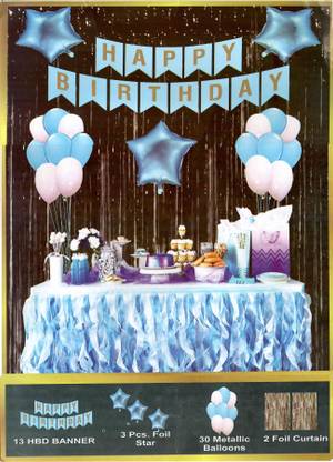 Smiling Cart Blue White Star