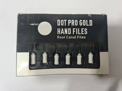 DENEXT Dental Dot Pro Gold Hand Files Root Canal Files 25mm S2 Dental Elevator