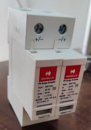 Home PV+ DC SPD 600V Type-2, Surge Protection Device Havells DHSD2N2N40600 MCB