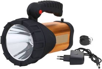 GLOWISH MULTIPURPOSE LONG RANGE PROFESSIONAL 300 METER HIGH BEAM SEARCHLIGHT 12 hrs Torch Emergency Light