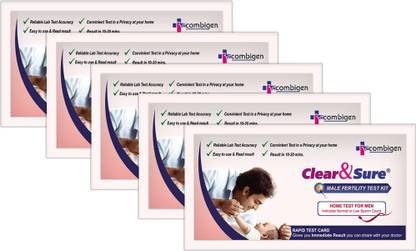 Clear & Sure Fertility Test Kit for Men|Indicate Normal or Low Sperm Count|Convient Sperm Kit