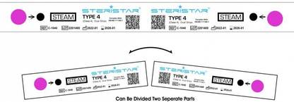 Steristar Autoclave Chemical Indicators Class 4 (Pack of 500pcs.) First Aid Tape