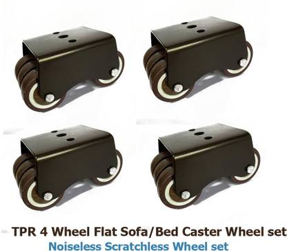 VicTac TPR 4 Wheel Sofa Bed Drawer Castor Wheel With Bearing Noiseless Scratch-proof Fixed Furniture Caster