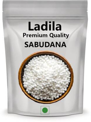 Ladila Whole Sabudana/ Tapioca / Sago Dana for Fasting Food 1kg Sago