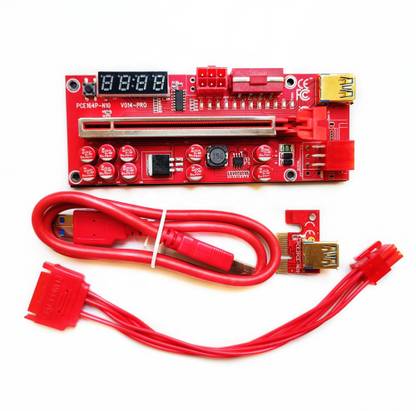 coolcold PCI-E Riser Ve 014 V014 Pro PCI Express Riser Card 1X to 16X GPU Riser Card DDR2 1 GB NVIDIA Chipset 60 bit 150 MHz Graphics Card