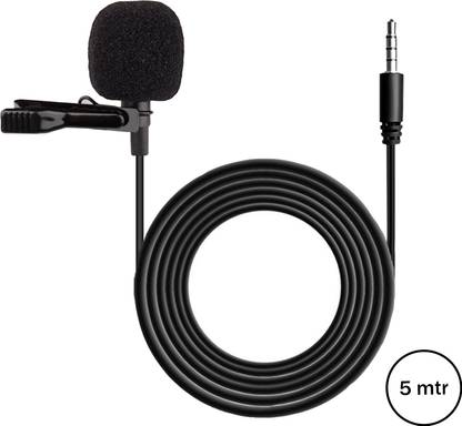 WRADER Professional Long Wire Collar Mic 5 Meter Collar Mike for Recording YouTube Microphone