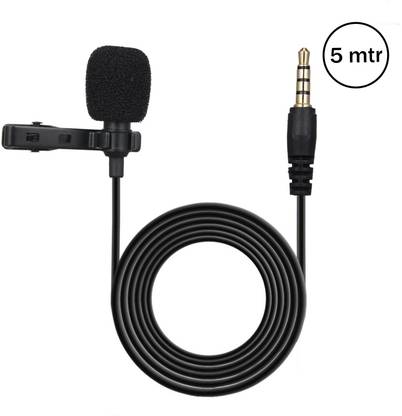 WRADER Professional Grade Collar Mic 5 Meter Long Wire for ASMR Recording and YouTube Microphone