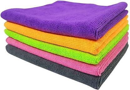 Weldeym microfiber cleaning cloths Multicolor (5 Sheets) Multicolor Cloth Napkins