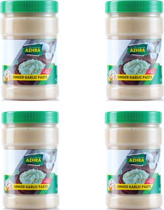 Azhra 's Ginger Garlic Paste - PET Jar (500g x 4) Combo Pack