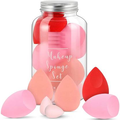 Facejewel Makeup Sponges for Foundation Blender Sponge - Sponge, Makeup Blender, Set-7pcs