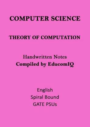 Theory Of Computation Notes Of Computer Science For GATE