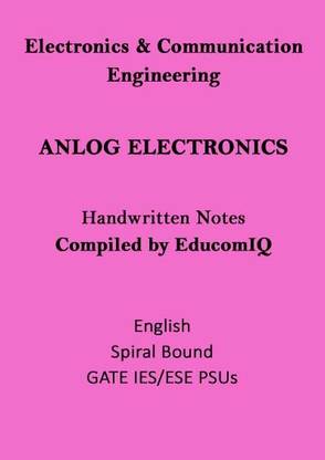 Handwritten Analog Electronics Notes Of Electrical Engineering For GATE ESE