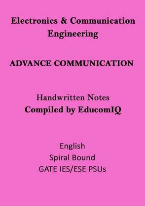एडवांस कम्युनिकेशन हैंडरिटन नोट्स ऑफ इलेक्ट्रिकल इंजीनियरिंग फॉर गेट ESE