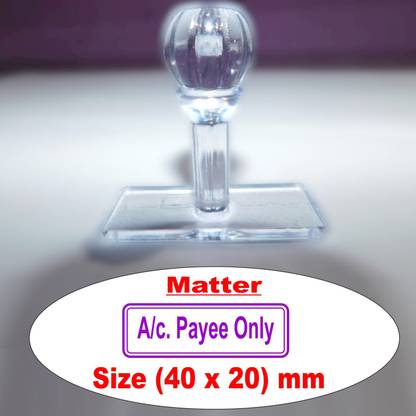 SULAGNA ZONE A/c. Payee Only HANDLE RUBBER STAMP