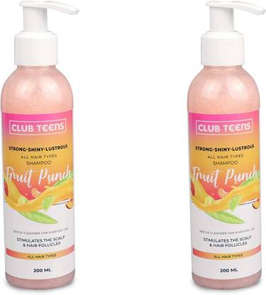 Club Teens Fruit Punch Combo Shampoo, ages 10-18, Paraben Free With Mixed Fruit Extract