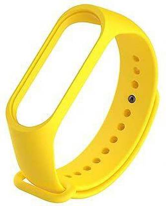 algorithm Silicone Strap for Xiaomi Mi Band3 and Band 4 (No device) ,Colour-Yellow Smart Band Strap