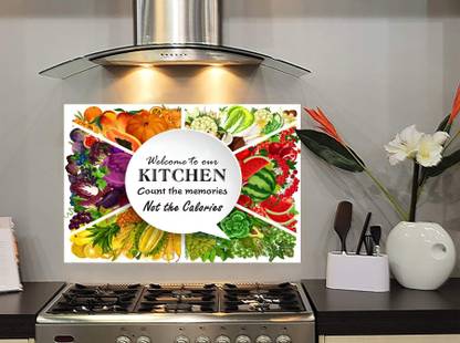 DivineDesigns 46 cm Count Memories not Calories Kitchen Sticker Self Adhesive Sticker