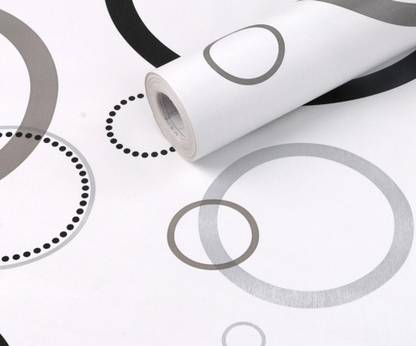 FLIPZONE Vinyl Decorative Black, White Wallpaper