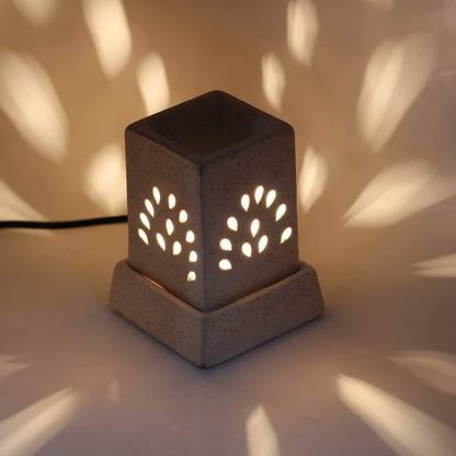 jstbuy Ceramic Electric Aroma Diffuser Aromatherapy Lamp with Bulb for Home & Spa Table Lamp