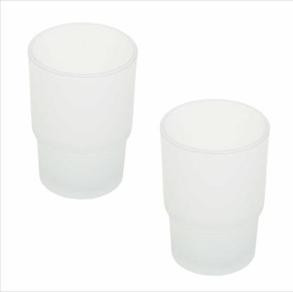 Easyhome Furnish glass Toothbrush Holder Stand Tumbler Holder toothpaste holder Bathroom Glass Toothbrush Holder