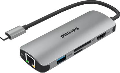 PHILIPS 6 in 1 USB DLK5526CG/11 USB Hub  (Grey) at Rs. 1299
