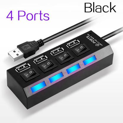 BUFONA Extension Charging Switch Board USB Hub Cable Adapter 4 Port Socket Multiport USB 4 Port Socket Multiport Extension Charging Switch power board Adapter USB चार्जर, USB केबल, USB माउस, USB फैन, USB हब, USB फ्रिज