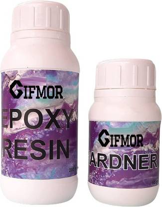 GifMor Epoxy Art Resin 200 Grams and Hardener 66 Grams - Crystal Clear Gloss Varnish