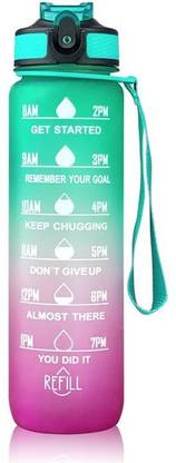 Onprix Water Bottle With Straw,1000ml Leak Proof Drink Bottles 1000 ml Bottle