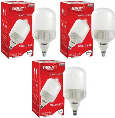 EVEREADY 30 W Basic Round B22 LED Bulb