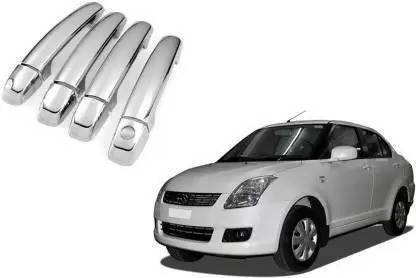 Giinix Silver Door Handle Cover Set of 4 for Swift Dzire Car Grab Handle Cover Car Grab Handle Cover