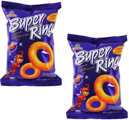 oriental Super Ring With Cheese - 60 gm | Ready & Tasty Snack | Pack of 2 (Imported) Chips