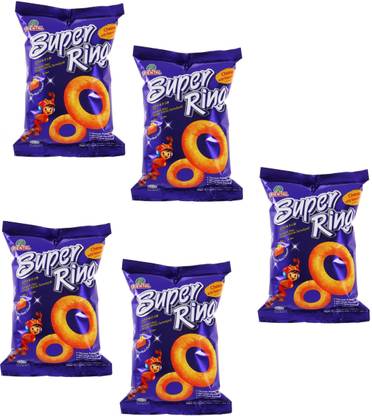 oriental Super Ring With Cheese - 60 gm | Ready & Tasty Snack | Pack of 5 (Imported) Chips
