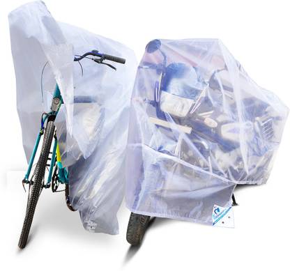 TUFFPAULIN Bike (STD) and Bicycle (Universal) Covers Combo, White. Bicycle Cover Free Size
