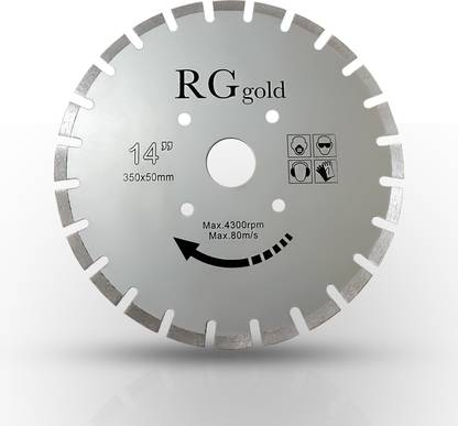 RGGold Diamond Saw Blade 14 Inch Cutting Blade for Granite Marble Stone Concrete Metal Cutter