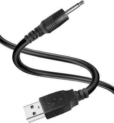 ERetailMart Power Cord 0.5 m Charging Cable for Wand Massager Vibrator-USB to DC 2.5mm Mono-50cm Length