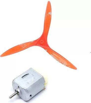 AQBP 6V DC Toy Hobby DC Motor 20x15x25mm + 5 inch 3 Blade Fan Propeller Prop fit Electronic Components Electronic Hobby Kit