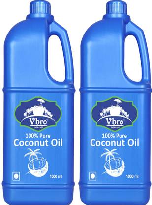 vbro skin care COCONUT HAIR OIL 1L PACK OF 2 Hair Oil (2 L) Hair Oil