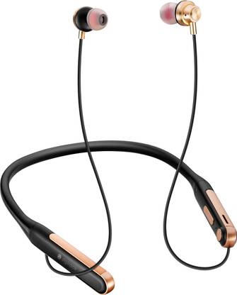 digirock NB402 Golden Type C wireless neckband with HD sound & extra long play time Bluetooth Gaming