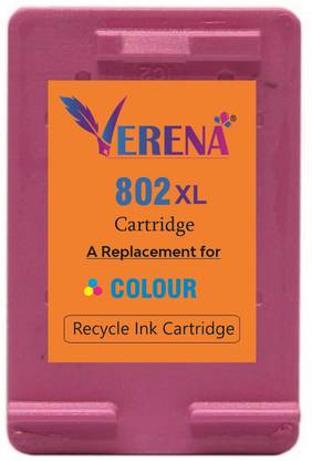 verena 802 XL Ink Cartridge Compatible for HP 1000, J110a, 1010, 1011, 1050 Printers Tri-Color Ink Cartridge