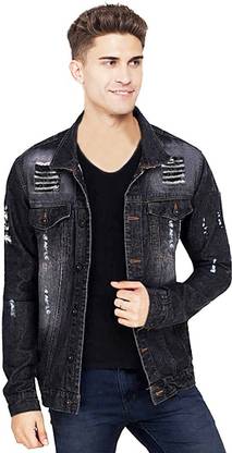 ATHRZ Full Sleeve Solid Men Denim Jacket