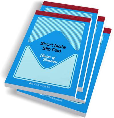 Rozatech Short Note Pad 1-Part Note Pad | Short note pad | Slip Pad |Steno note book