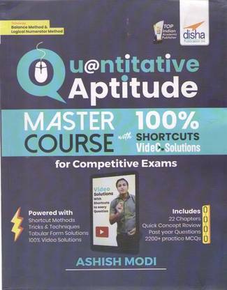 Qu@ntitative Aptitude Master Course With 100% Shortcuts Video Solutions For Competitive Exams Ashish Modi